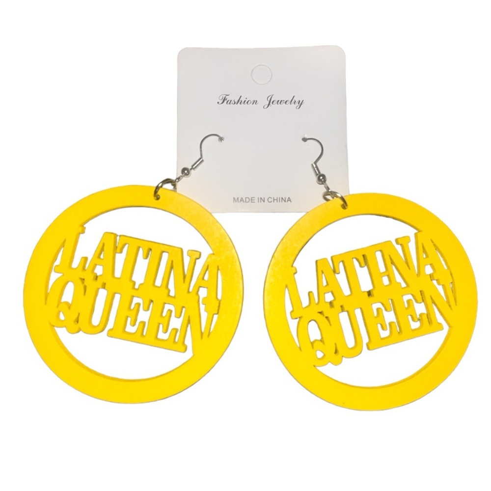 Yellow Latina Queen Earrings